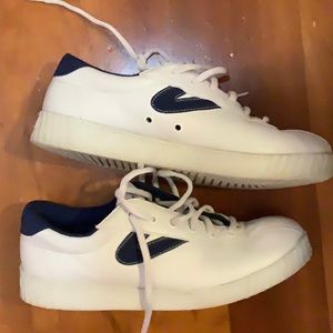 Tretorn leather court sneakers